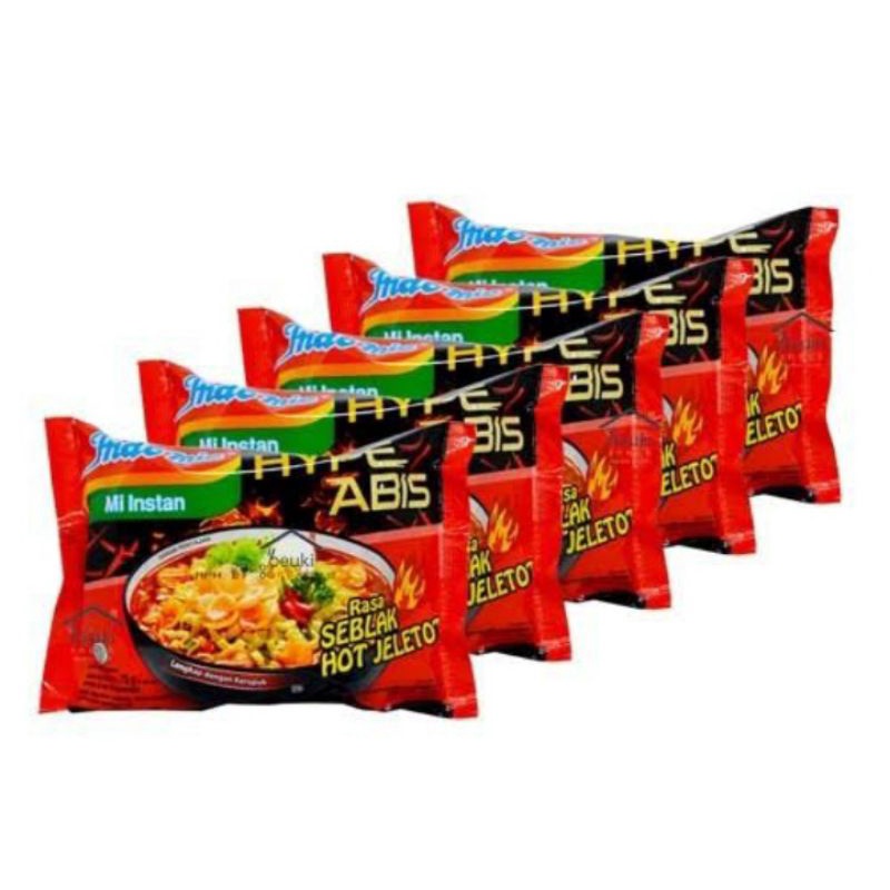 Jual Indomie Mie Kuah Rasa Seblak Hot Jeletot 75gr Isi 5 Biji Shopee