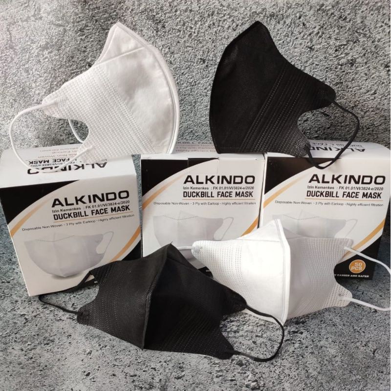 Jual Masker Duckbill Alkindo 1BOX Isi 50 PCS | Shopee Indonesia