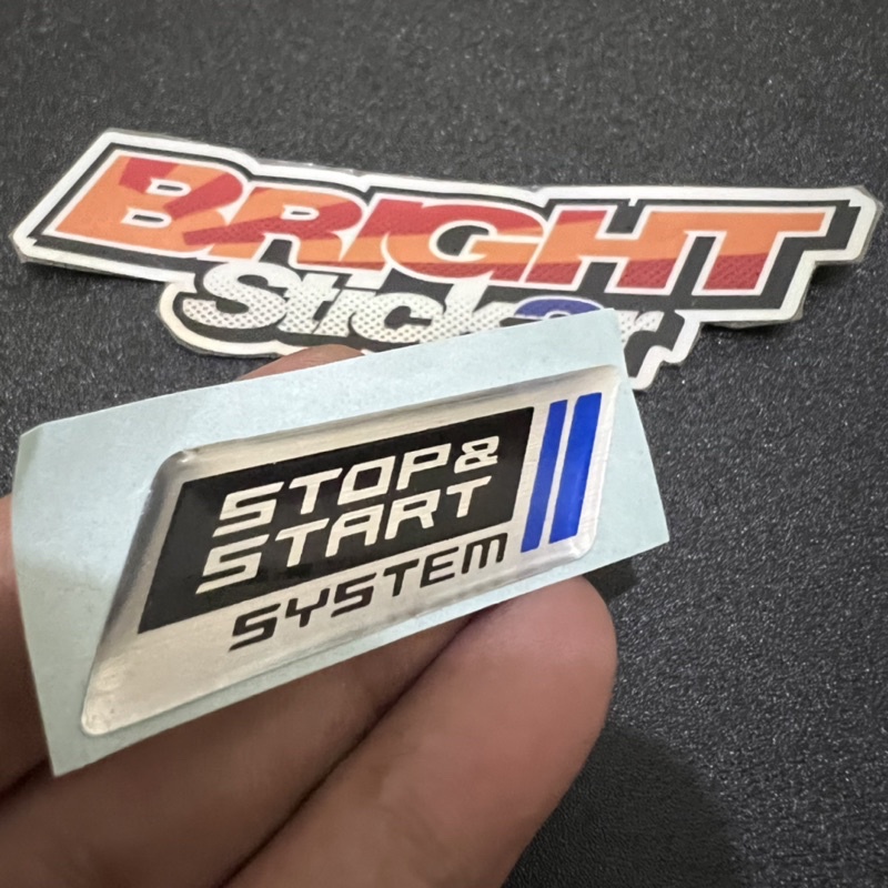 Jual STICKER STIKER EMBLEM STOP START SYSTEM TIMBUL 3D | Shopee Indonesia