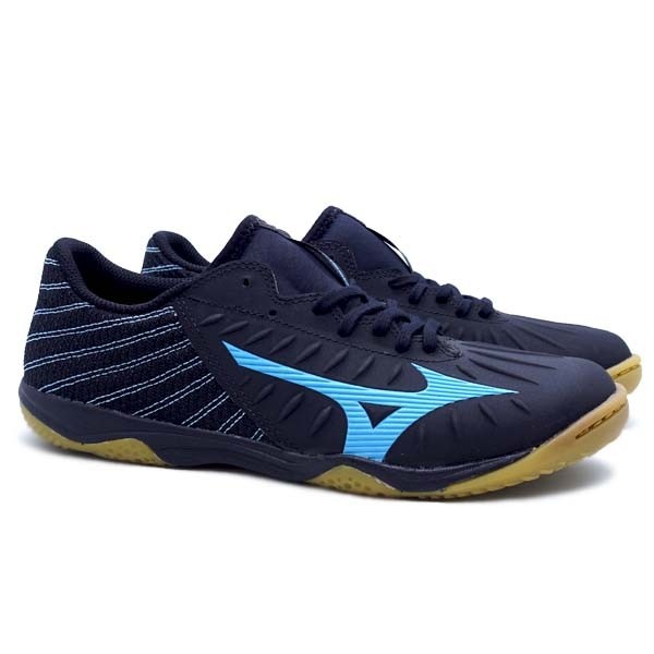 Jual Sepatu Futsal Mizuno Rebula Sala Pro Black Blue Atoll Shopee Indonesia