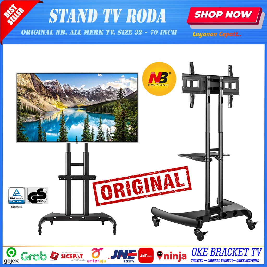 Jual bracket tv stand NB AVA 1500 32 - 70 inch / Standing breket tv ...