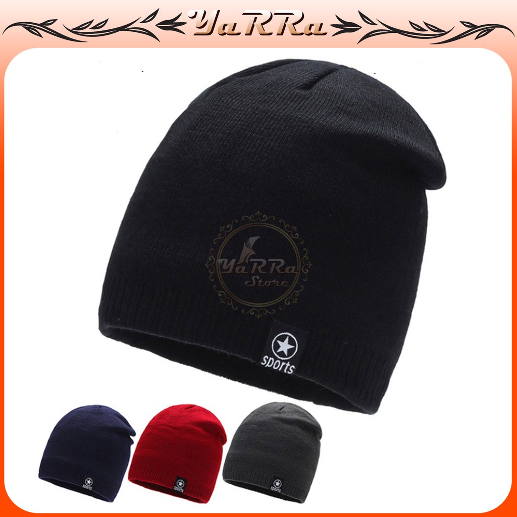 Jual Topi Kupluk Pria Wanita Rajut Gunung Beanie Hat Tebal Musim Dingin Winter Caps Pria Dewasa 