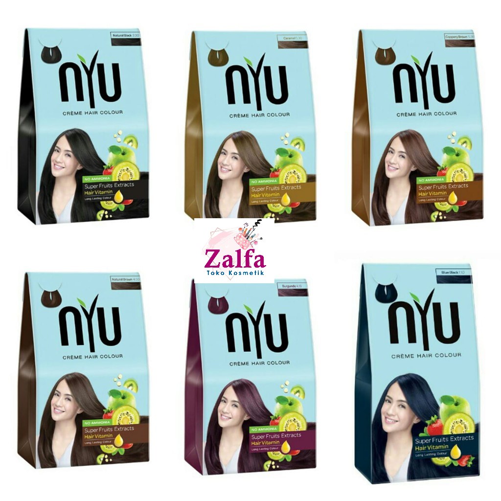 Jual NYU Creme Hair Color / Pewarna Rambut / Cat Rambut Box | Shopee ...