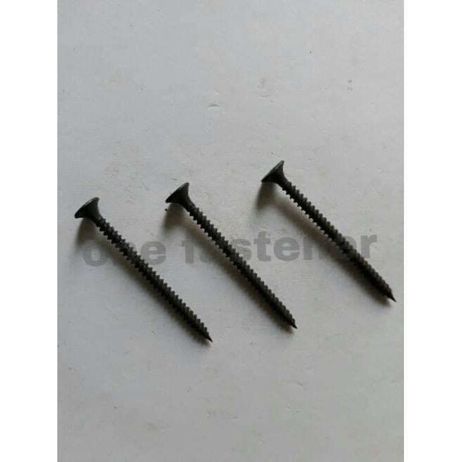 Jual 100 PC Sekrup Skrup Gypsum wall screw 6x2 Draywall screw Hitam 5CM ...