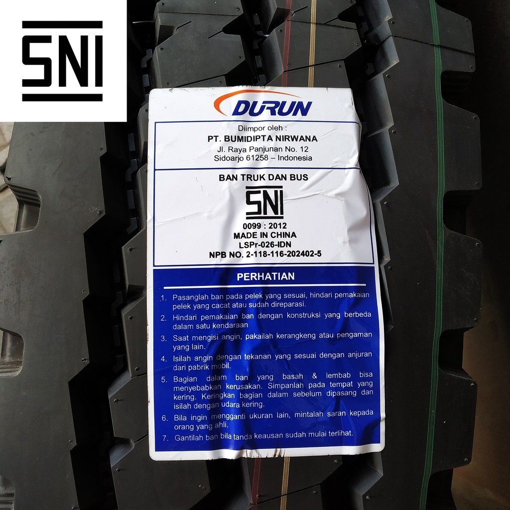 Jual Cicilan BAN TRUK BUS RADIAL MEREK DURUN AM86 1000 r20 1100 R20 750 ...