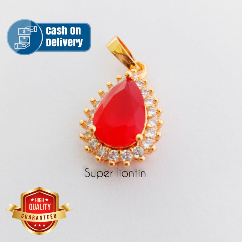Jual SUPER PREMIUM Liontin batu permata MERAH, liontin kalung wanita