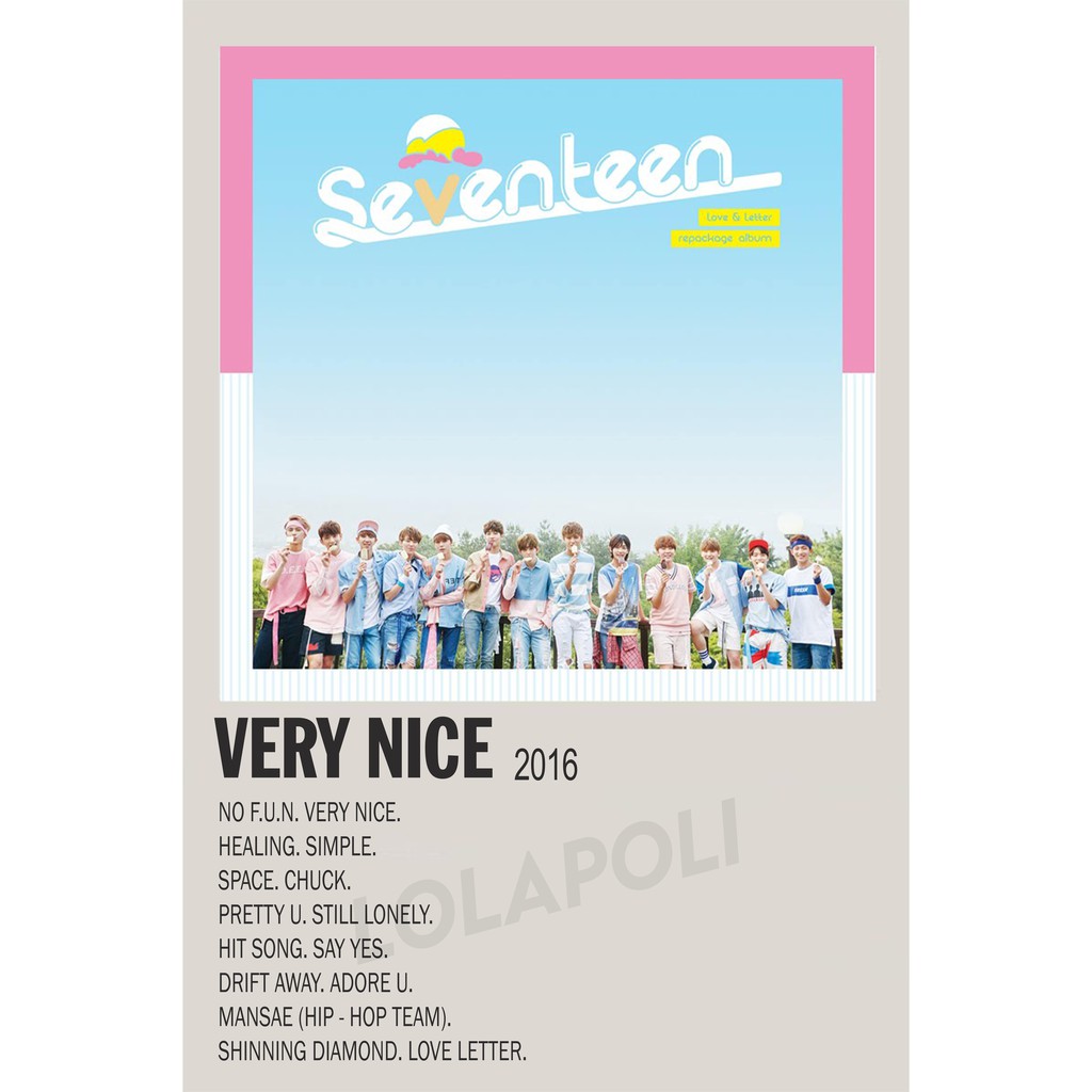 Jual Poster Cover Album K-Pop Very Nice - Seventeen | Shopee Indonesia