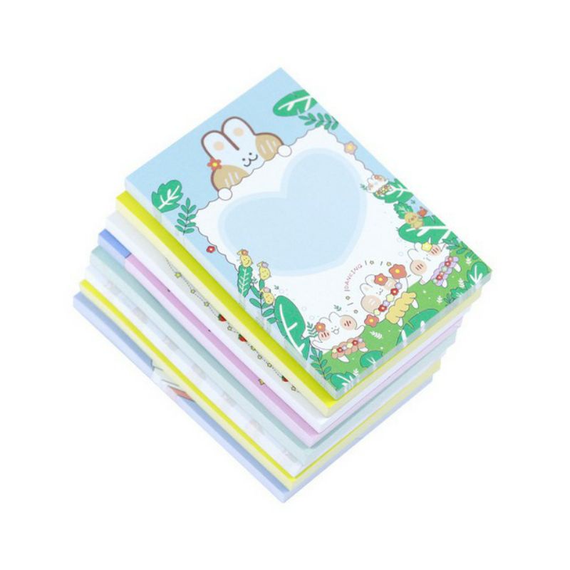 Jual Sticky notes rabbit house memo tempel korea note paper bunny ...