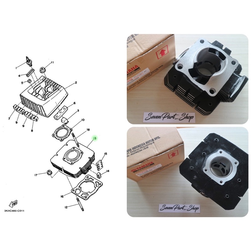 Jual Blok Boring Piston Silinder Original Yamaha Rx King Seri Yp Yp