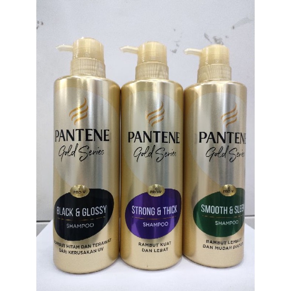 Jual Pantene Shampoo Gold Series Smooth and Sleek Strong and Thick