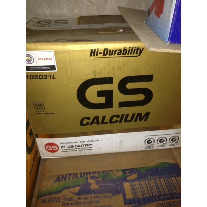 Jual Aki GS MF Calcium 105D31L mobil fortuner pajero santa fe prada