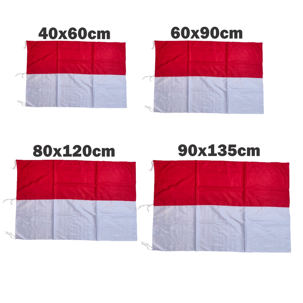 Jual Bendera Merah Putih Bendera Indonesia Satin Peles Murah 40x60cm 60x90cm 80x120cm 