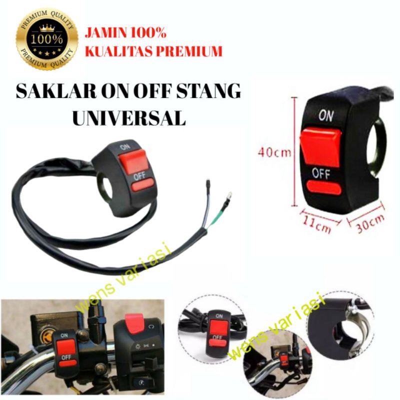 Jual saklar on off stang motor switch on off stang universal/saklar On ...