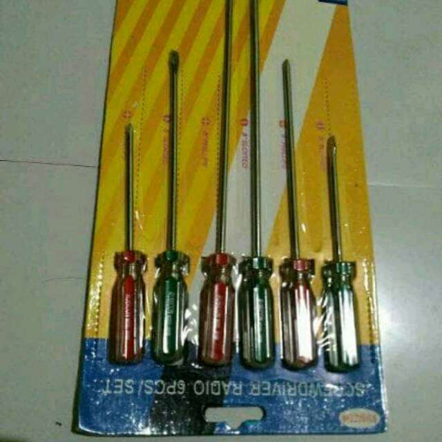 Jual Obeng set obeng rubicon set 6 pcs Obeng Radio | Shopee Indonesia