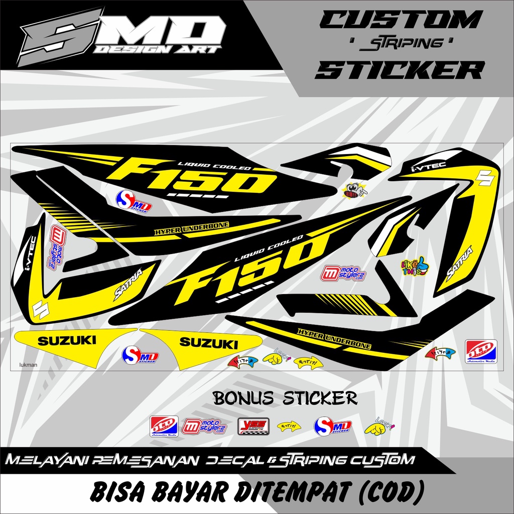 Jual STRIPING SATRIA FU BARONG F150 RACING | Shopee Indonesia