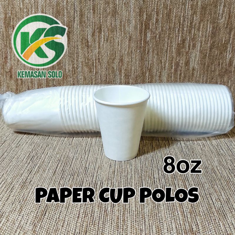 Jual Paper Cup 8oz kopi polos Papercup 8 oz gelas kopi | Shopee Indonesia