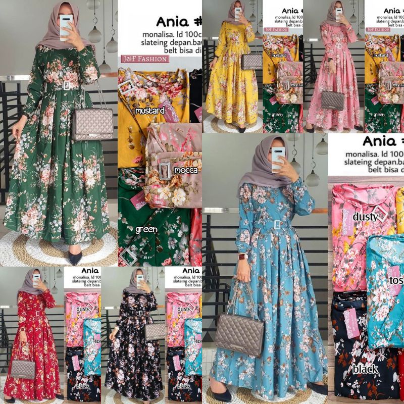 Jual Promo Cuci Gudang Gamis Ania Maxy Sakura Busui Ibu Menyusui Xl