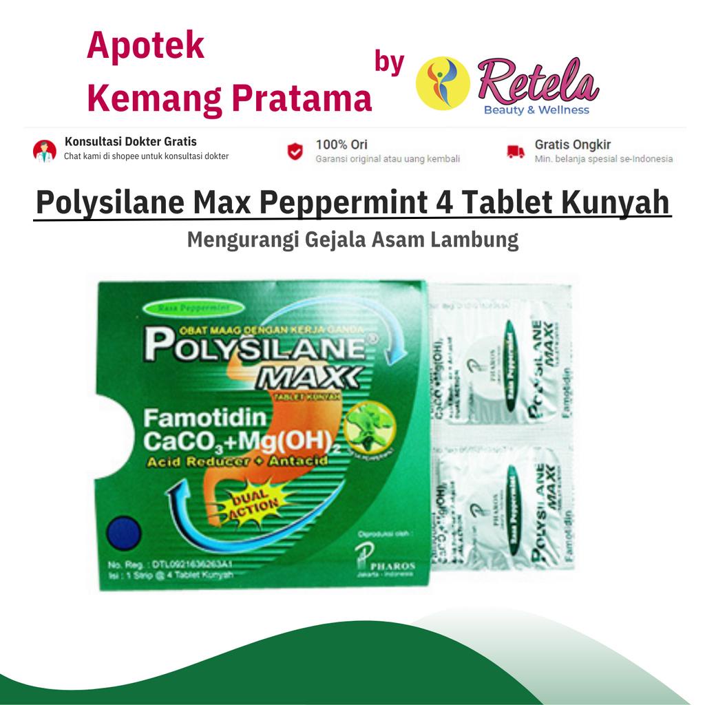 Jual POLYSILANE MAX MINT 1 STRIP 4 TABLET | Shopee Indonesia
