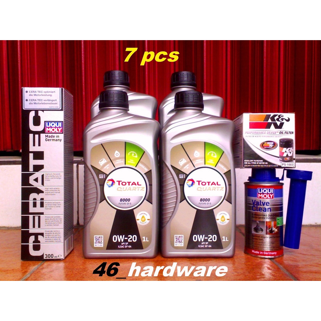 Jual TOTAL QUARTZ 8000 FUTURE GF-6 0W20 SP ILSAC GF-6A CERATEC VALVE ...