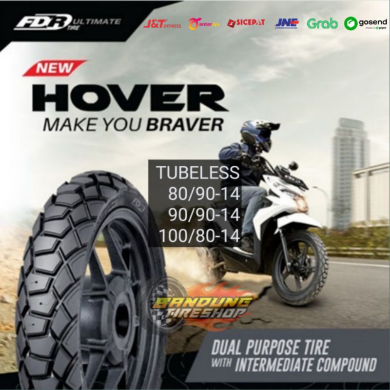 Jual Fdr Hover Dual Purpose Tubeless Depan Belakang Paket Sepasang Ban Luar Motor Matic Ring