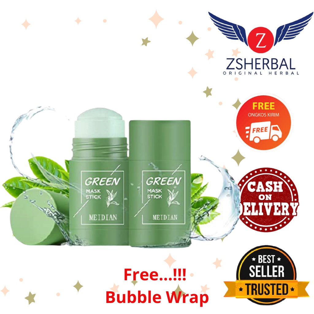 Jual ZS (COD) MEIDIAN Green Mask Stick Eggplant Mask Stick Masker