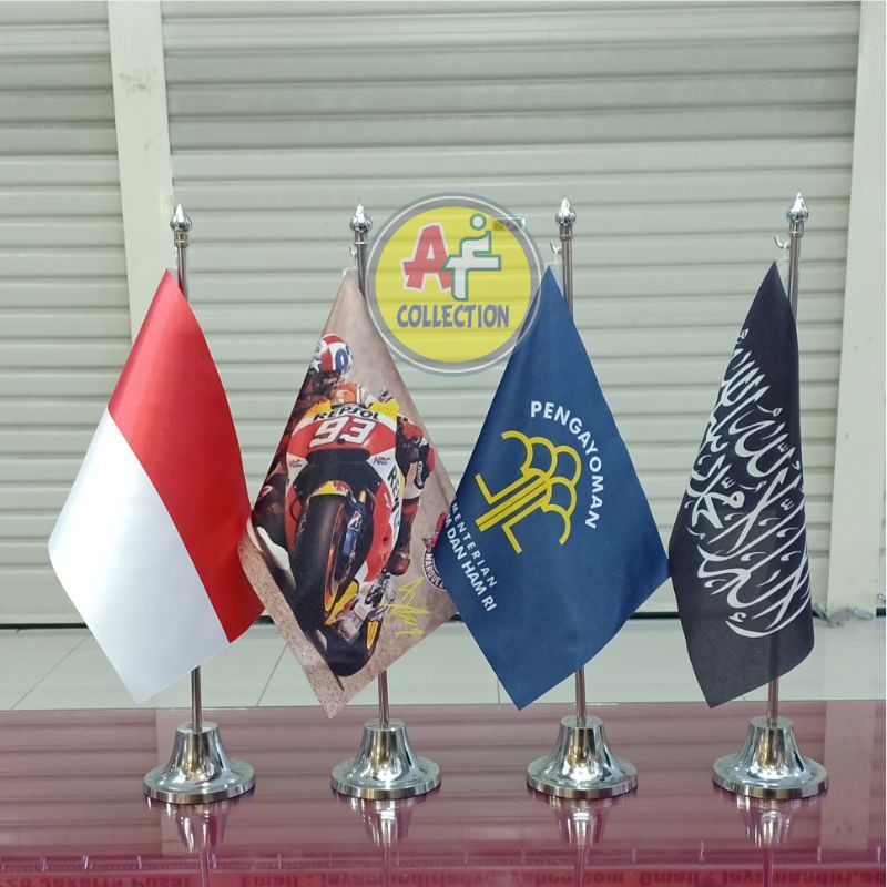 Jual Bendera Meja Custom Plus Tiang Stainless | Shopee Indonesia