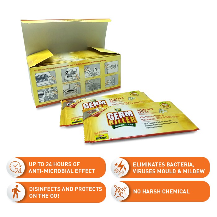 Jual Germ Killer Surface Disinfectant Wipes Tisue Basah Disinfektan Isi ...