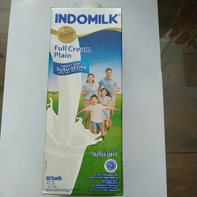 Jual Susu indomilk full cream plain 1L / susu uht | Shopee Indonesia