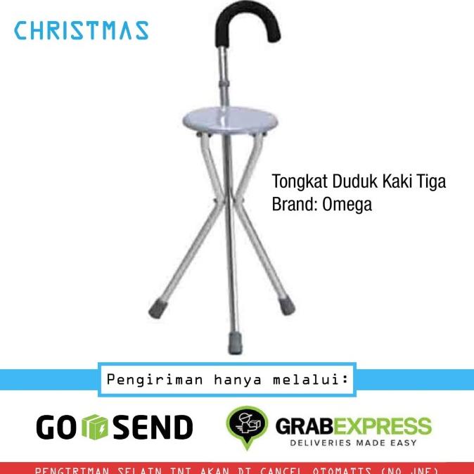 Jual Tongkat Kursi Duduk Kaki Tiga Pengiriman Gosend Shopee Indonesia