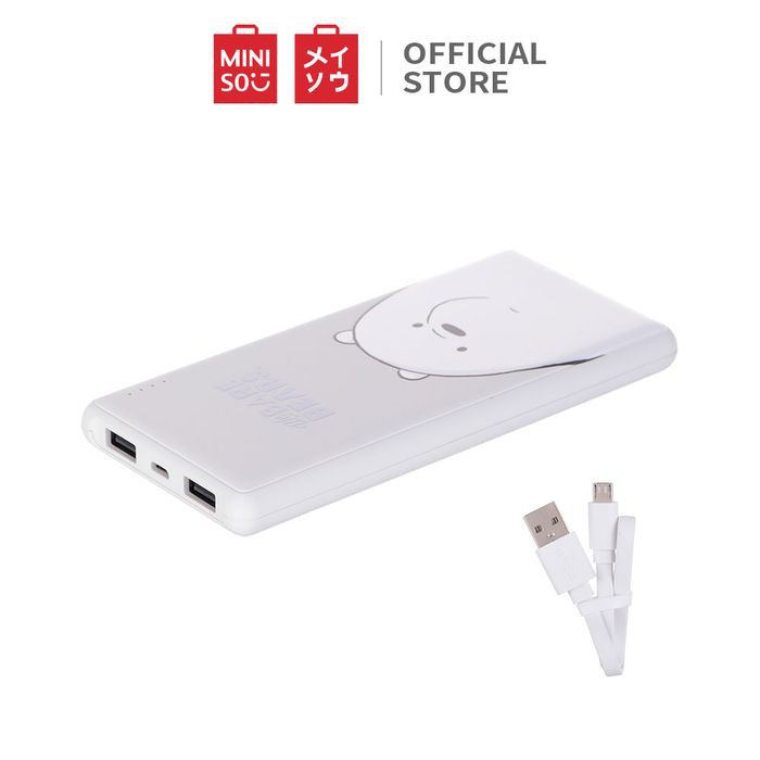 Jual Promo MINISO Power Bank 10000mAh Daya Besar Capacity Charging We