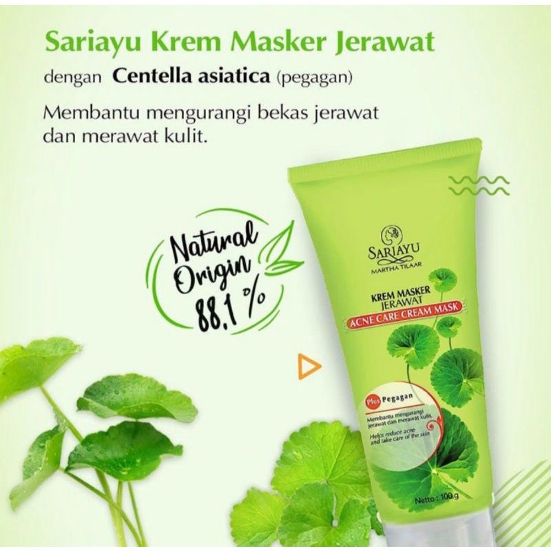 Jual SARIAYU KREM MASKER JERAWAT 100gr/MASKER JERAWAT Shopee Indonesia