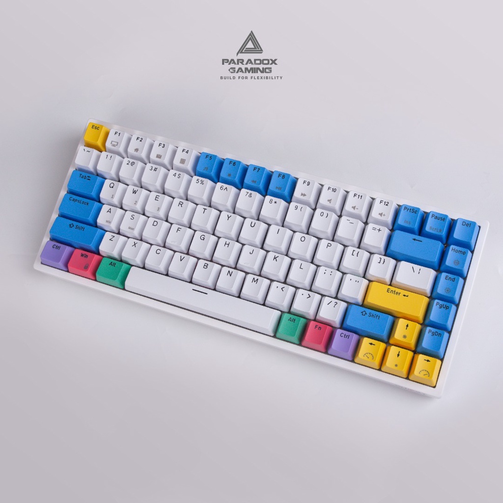 Jual PARADOX GAMING KEYBOARD GHOST ZX-84 WHITE CASE / PBT CHALK KEYCAPS ...
