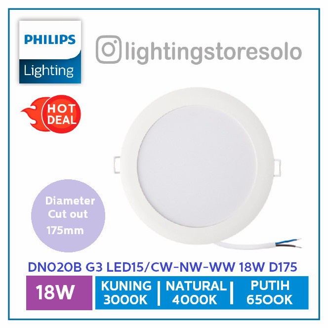 Jual Philips Downlight Led Dn B G Watt D Natural K