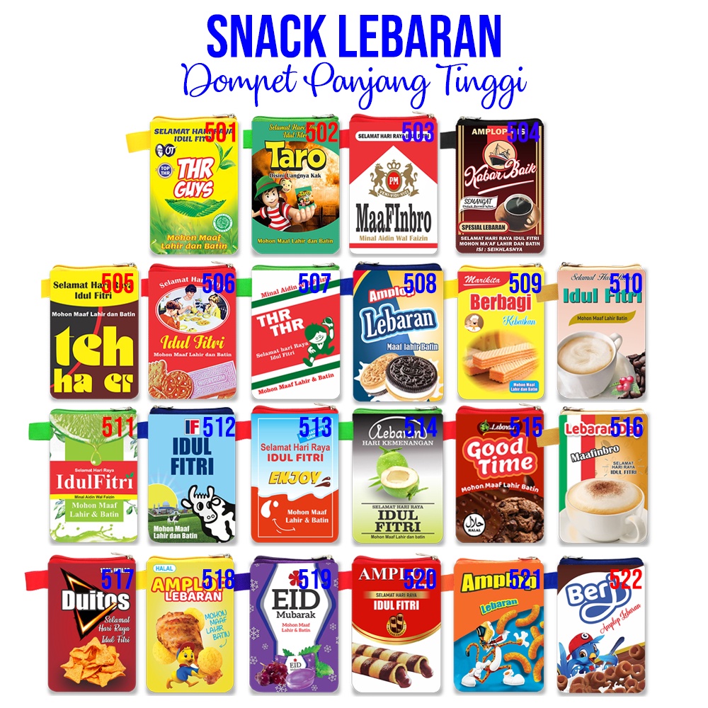 Dompet Tinggi Seri Lebaran SNACK Ekslusif Amplop Lebaran THR Idul Fitri Eid Mubarak