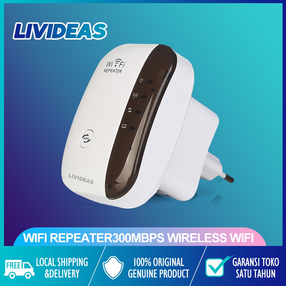 Jual Livideas Wifi Repeater 300mbps Wireless Wifi Signal Range Extender