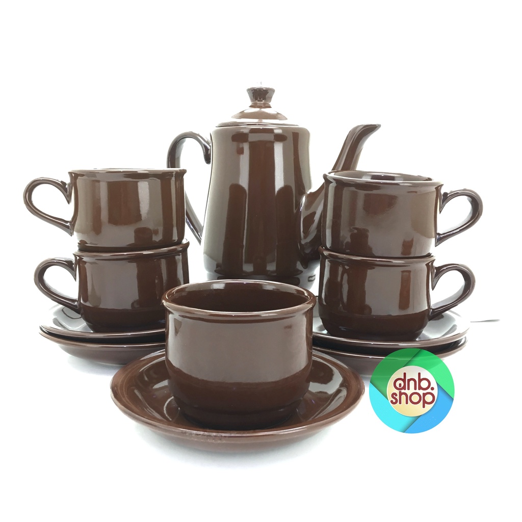 Jual Tea Set Nikura Coffee Set Teko Tutup 5 Cangkir 5 Saucer Shopee Indonesia 5204