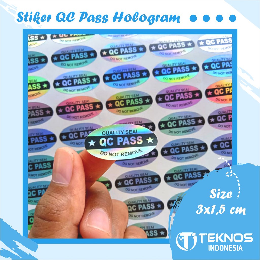 Jual [50 PCS] STIKER HOLOGRAM QC PASS OVAL MURAH | Shopee Indonesia