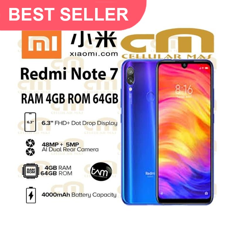 Jual Xiaomi Redmi 7 4GB RAM Terlengkap & Harga Terbaru Juli 2026 ...