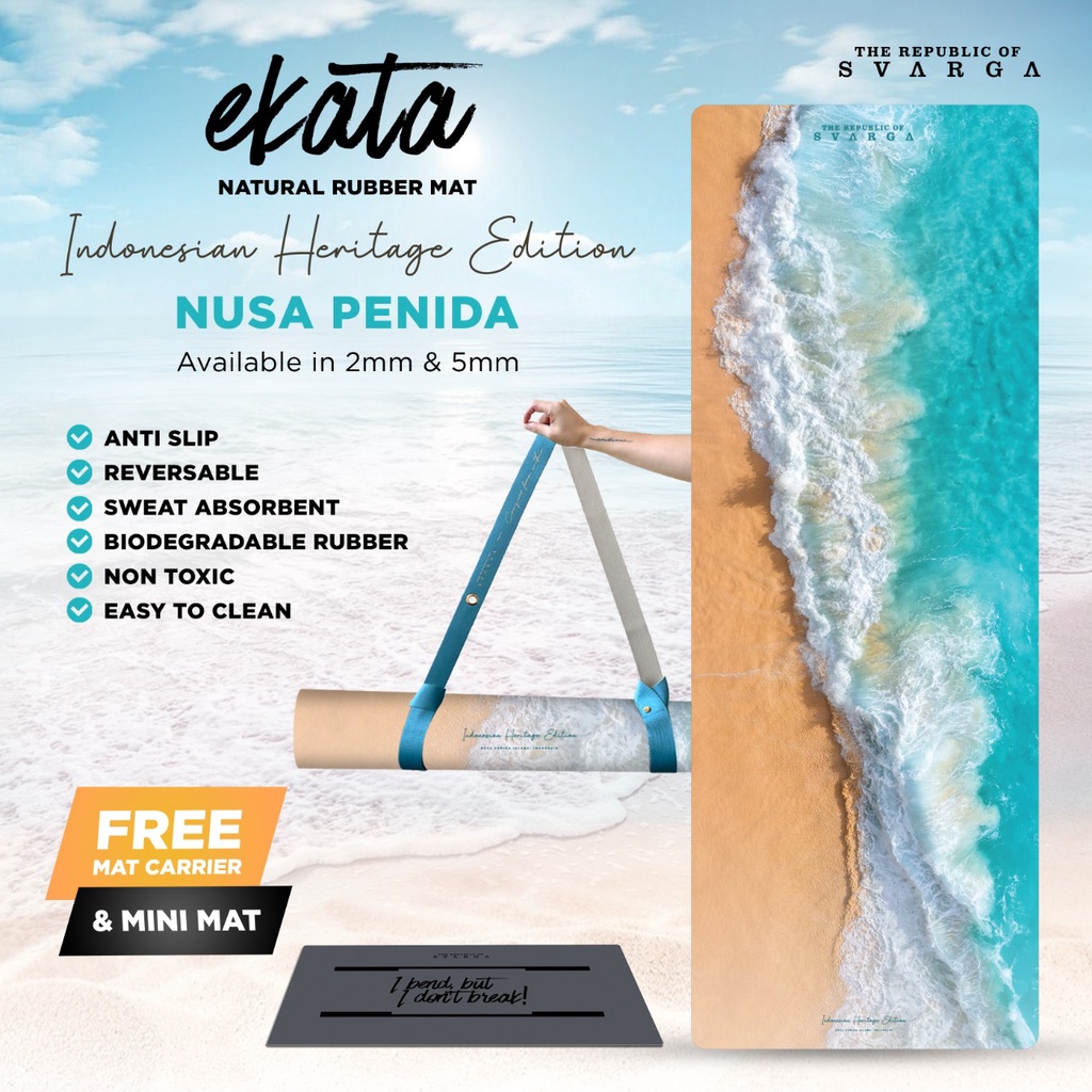 Jual Matras Yoga Mat Svarga Ekata Rubber Mat Indonesian Heritage