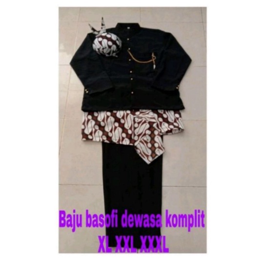 Jual Baju Basofi Dewasa/ Baju Cak Jawa Timur 1set Komplit | Shopee ...