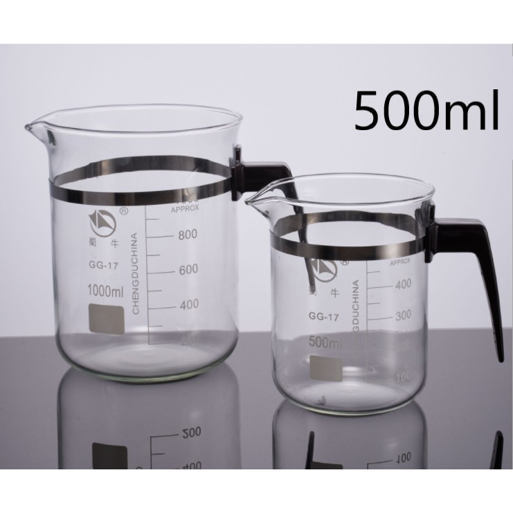 Jual Shuniu Beaker Glass With Plastic Handle 500ml Shopee Indonesia 1909