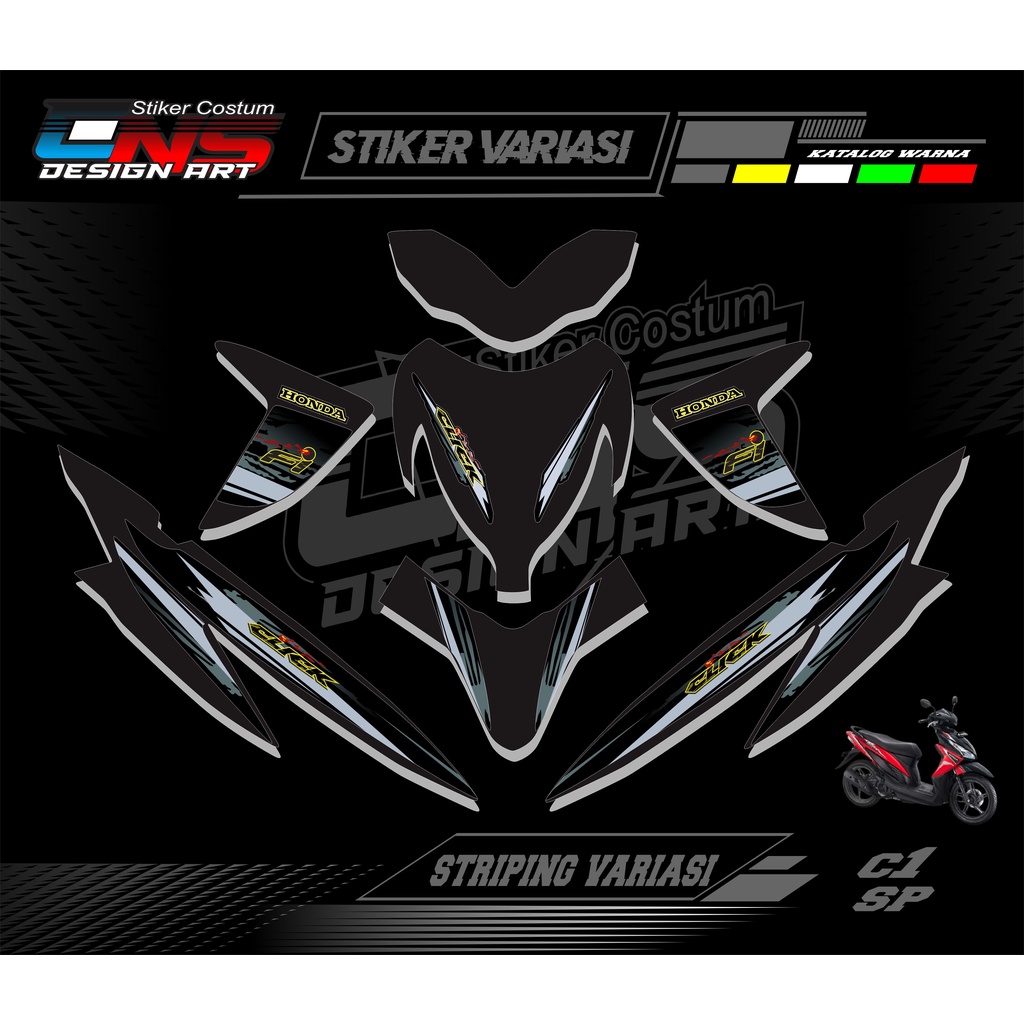 Jual Sticker Striping Sticker Honda Vario 110 Fi Variasi List Motor