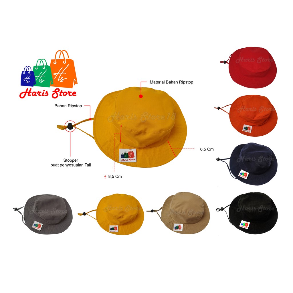 Jual Topi Rimba Polos / Topi Gunung Outdor Camping Pria / Topi Rimba ...