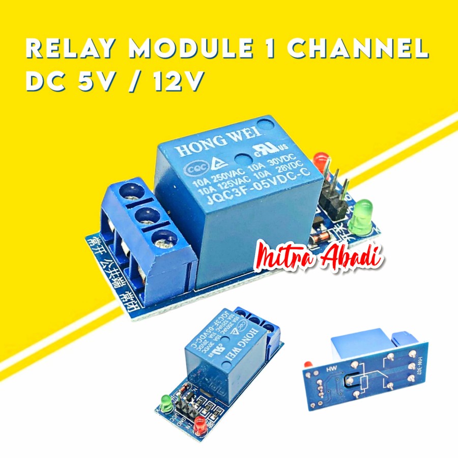 Jual Relay Module 1 Channel DC 5V / 12V | Shopee Indonesia