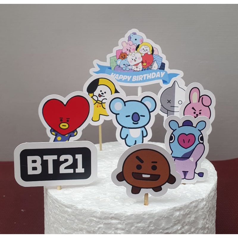 Jual cake topper / bt21 / cake topper murah | Shopee Indonesia