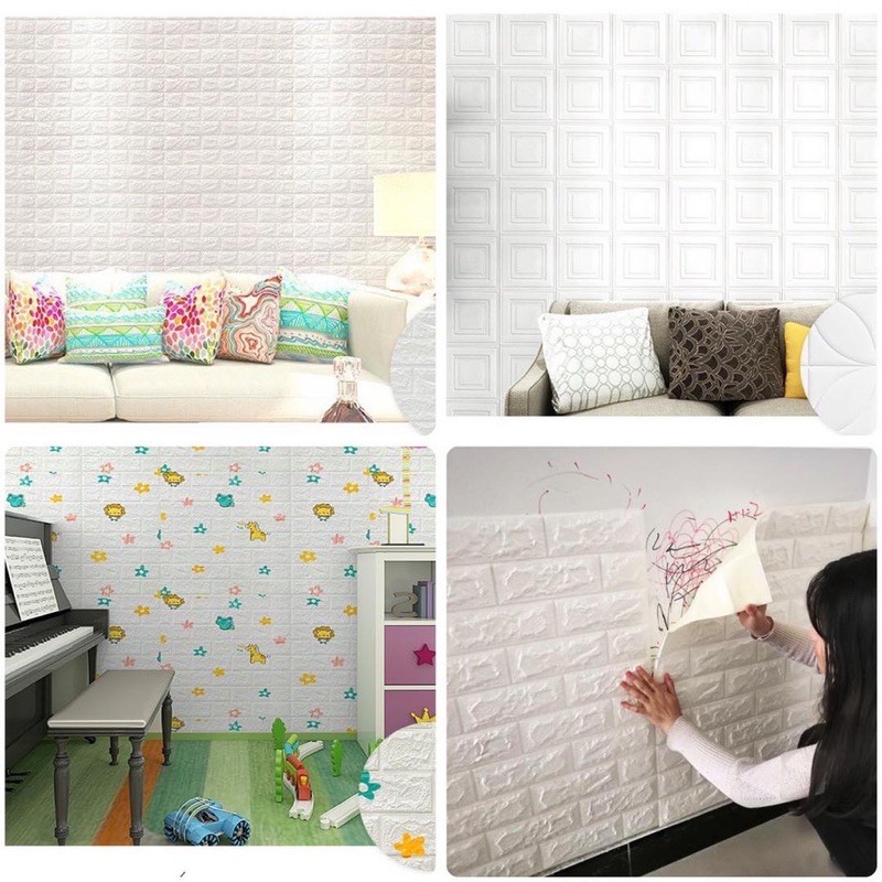 Jual [ACQ] 3D Wallpaper Dinding Foam Batu Bata Waterproof Shopee Indonesia