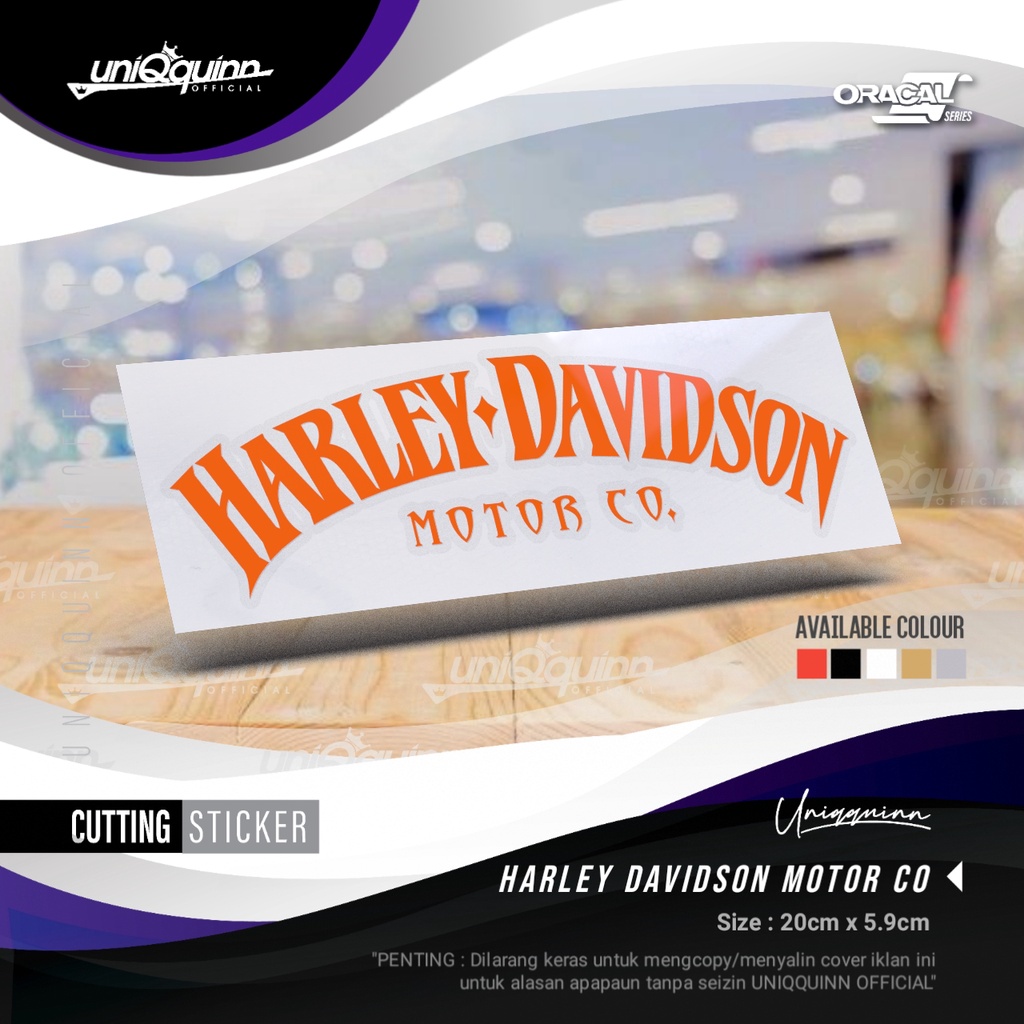 Jual UQ Stiker Harley Davidson Motor Co. | Cutting Sticker Harley ...