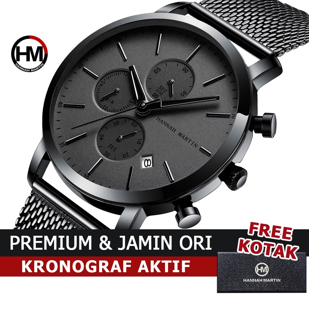 Jual Jam Tangan Pria Hannah Martin 100 Original Tahan Air Cowok