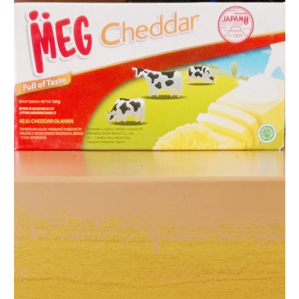 Jual MEG Cheddar 170gr / Keju Cheddar Olahan | Shopee Indonesia