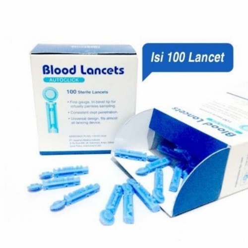 Jual ONEMED Blood Lancets Autoclick 100 Lancet Steril Shopee Indonesia